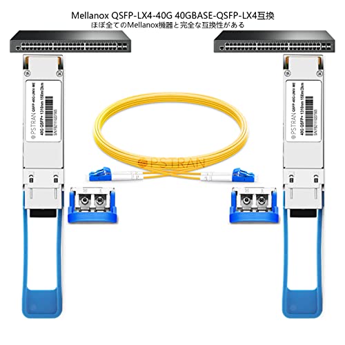 Image of 40GBASE-UNIV QSFP+ Optical Transceiver Module Compatible with Mellanox QSFP-LX4-40G 40GBASE-QSFP-LX4 40G LX4 Duplex LC SMF /MMF 1310nm 2km /150m DDM