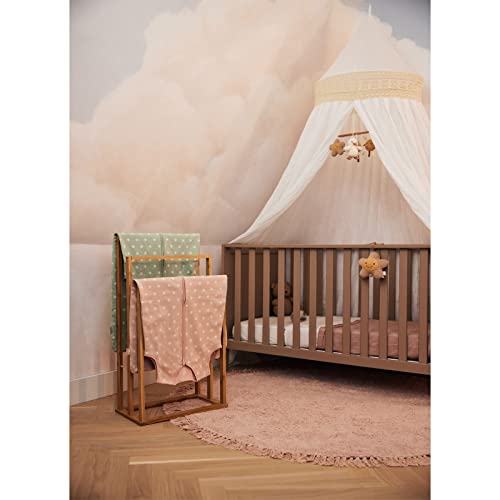 Seilmost Boho Lace Princess Bed Canopy For Girls-Hanging Vintage Kid Bed Canopy-Round Crib Canopy With Cotton (Ivory) #TOP1