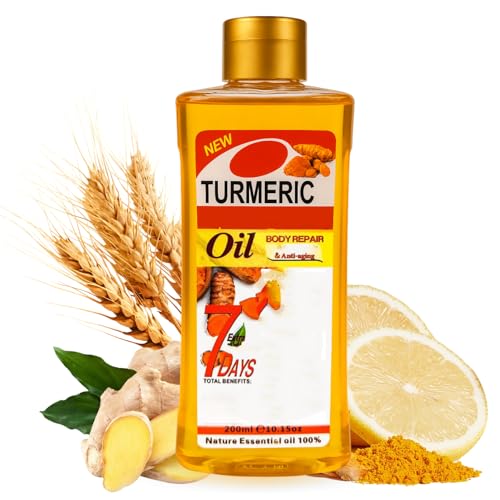 Soft 7 Turmeric Oil Turmeric Oil for Skin Brightening Ginger Massage Oil for Muscle Pai n Ginger oi l Relaxing Warming Promote Blood Circulation for Face & Body oi l for All Skin Types