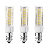 Rayhoo 3pcs E14 Base LED Bulb 7W LED Light, 75-2835-SMD LED Chipsets, 60W Incandescent Bulb Equivalent, Not Dimmable, Warm White 2800-3200K, 500LM