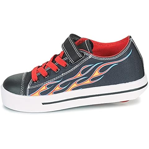 Heelys Boy's Hly-b2w-8332 Wheeled Heel Shoe, Black Yellow Red Flame, 1 UK Cover