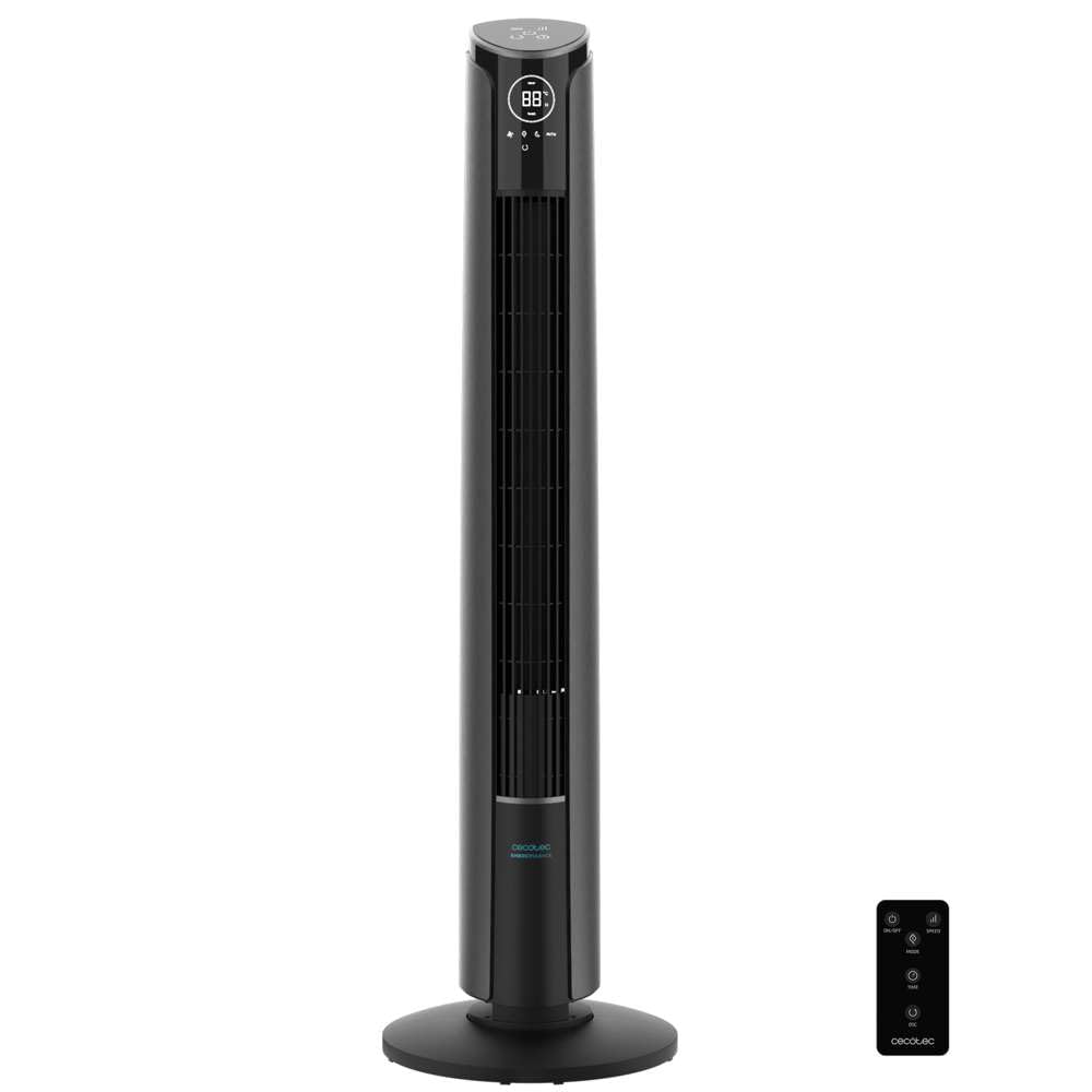 Cecotec Ventilateur Colonne EnergySilence 9250 Skyline Smart Tilt 45 W | 42 Pouces, 3 Vitesses, 4 Modes de Fonctionnement, Minuterie Programmable 12 Heures, Oscillation Automatique 70°