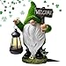 Garden Gnomes Outdoor with LED Solar Light - 11’’ Funny Gnome Decorations/ ornaments for Home/Yard/Patio Solar Lantern Garden Statues - Decor -Fall Deals/clearance - Housewarming/Birthday Gifts