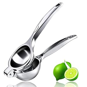 Handmatige citroenpers, duurzame handpers, sappers, limoen, citrusvrucht, handmatige handpers, snelle en effectieve sap, super gemakkelijk te reinigen, zilver