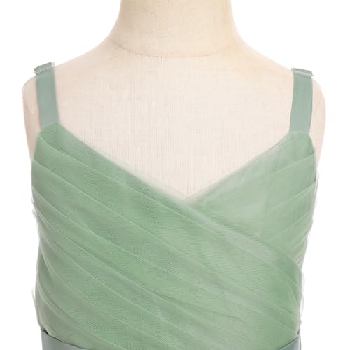 IBTOM CASTLE Flower Girls Dress Spaghetti Strap Long A Line Formal Wedding Pageant Princess Birthday Party Dance Gown3