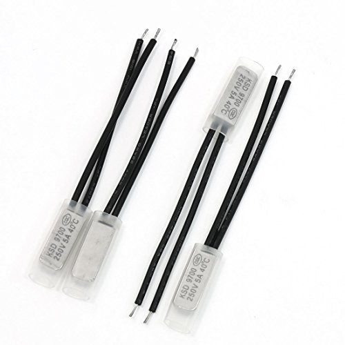 Sourcingmap 4 x Bimetal Temperature Switch Thermostat 40 Degree Celsius NC KSD9700