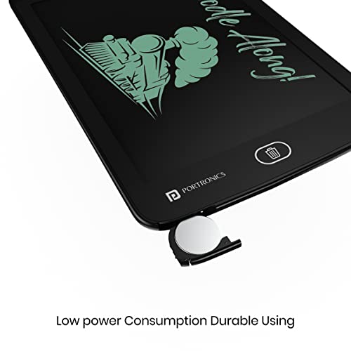 Portronics Ruffpad 8.5E Re-Writable LCD Writing Pad with Screen 21.5cm (8.5-inch) for Drawing, Playing, Handwriting Gifts for Kids & Adults, India's first notepad to save and share your child's first creatives via Ruffpad app on your Smartphone(Black) (Image - 6)