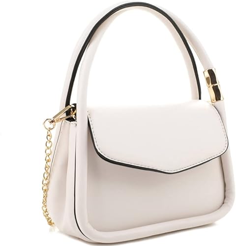 Womens Girls Small Vegan Leather Top-Handle Satchel Clutch Purse Crossbody Bag