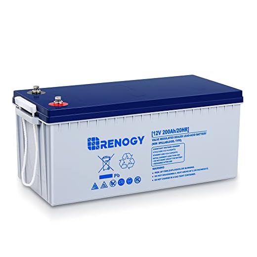 Renogy 12V 200AH Rechargeable Deep Cycle Hybrid GEL Battery for Solar Wind RV Marine Camping UPS Wheelchair Trolling Motor, Maintenance Free, Non Spillable