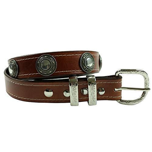 Womens Leather Belt with Conchos