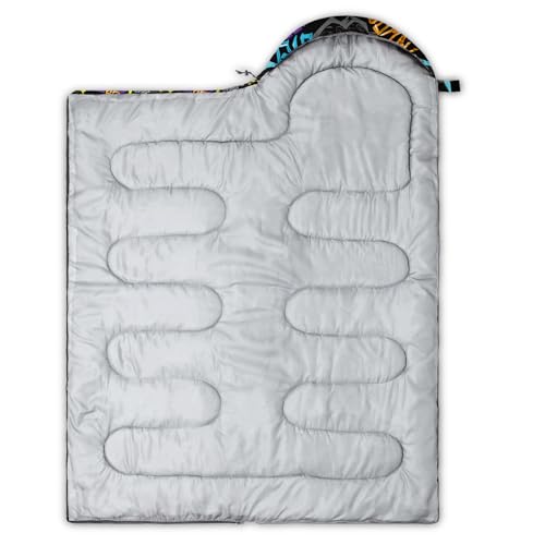 Image of QOOMO Camping Sleeping Bags,3 Season Warm & Cool Weather,Lightweight,Waterproof Sleeping Bags for Adults & Kids,Traveling,and Outdoors,Camping Gear Equipment