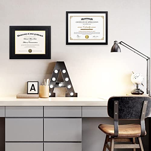 Image of upsimples Diploma Frame with HD Glass, 11x14 Black, 4 Pack