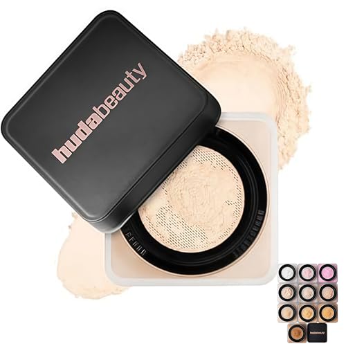 Huda Beauty Easy Bake Loose Baking & Setting Powder -Non Cakey Finish Locks In Foundation Loose Setting Powder Translucent For Natural Look And Everyday Use (Pound Cake)