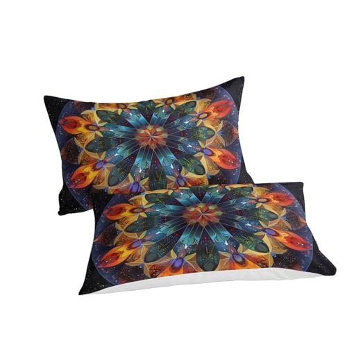 Ensemble de literie bohemia avec housse de couette 3 pièces super king microfibre douce