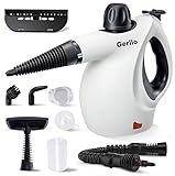 Gerllo Dampfreiniger, Dampfreiniger Handgerät, Dampfreiniger Polstermöbel, Dampfsauger, 350 ml Wassertank, 3 Min Aufheizzeit, 9 Zubehör, Geeignet für Küche, Boden, Fenster, Teppiche