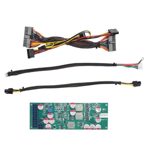 Bosiyrggrl Módulo de Fuente de Alimentación ATX de 24 Pines, Voltaje Amplio, 12 V, 200 W CC A Mini PC ATX, Silencioso y Sin Ventilador.