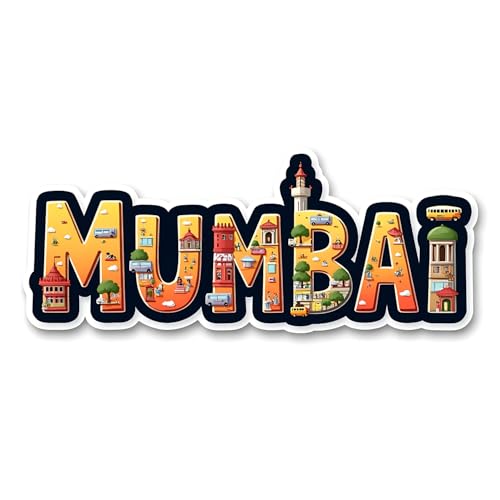 Image of Naxon Mumbai City Theme Souvenir Wooden Fridge Magnet for Refrigerator - Printed Fridge Magnet for Kitchen & Home Decor | Perfect Souvenir Gift | Size 3x3 in | Pack of 1
