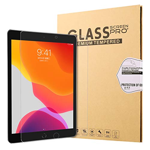 Gylint iPad 10.2 Screen Protector Glass - Tempered Glass 9H Hardness Scratch Resistant Bubble Free Tempered Glass Screen Protector for iPad 8th 7th (10.2-Inch, 2020&2019 Model, 8th 7th Gen)