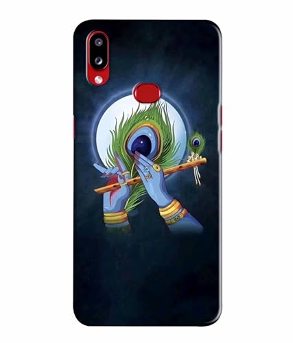 Image of Printed Hard Back Case Cover & Compatible for Samsung Galaxy A10S / Samsung Galaxy M01S | Krishna Vector Art (Multicolor) - D1200