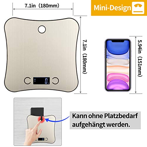 Dericam Digital Küchenwaagen Digitalwaage Küche