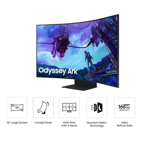 Samsung Odyssey Ark 55" 4K 165Hz Curved Monitor