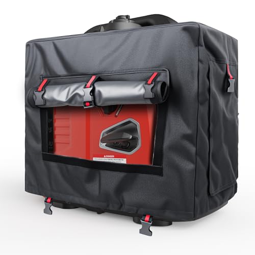 Outdoor Generator Cover While Running Universal Portable Generator Tent for Most Generators Up to 4000W 21.7 x 13.8x17.4 inches Can Be Rolled Up and Opened All Around Black