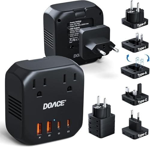 Image of 220V to 110V Converter, 2000W Voltage Converter US to Europe for Hair Dryer