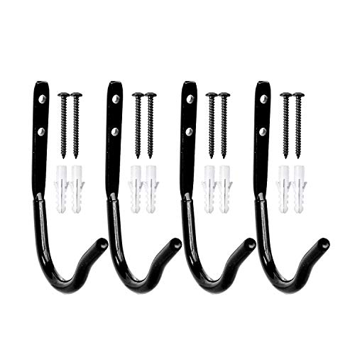 lanhe tactial Gun Racks Rifle Hanger Shotgun Hook Wall Mount Archery Compound Bow Guns Storage Display (Black-4pc)