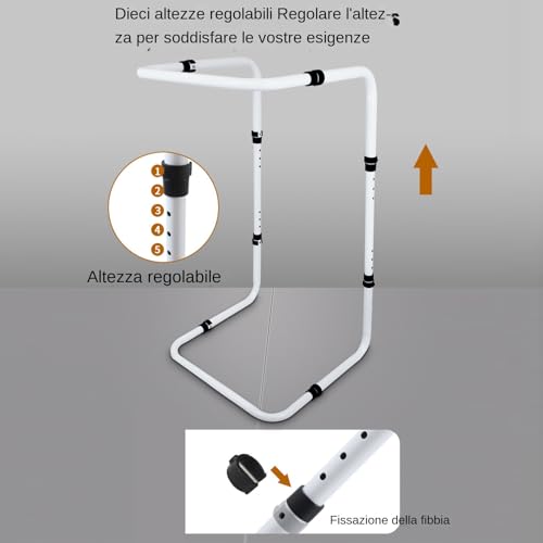 Elevador de sábanas para pies ajustable y soporte pesado de cama para abuelos 5
