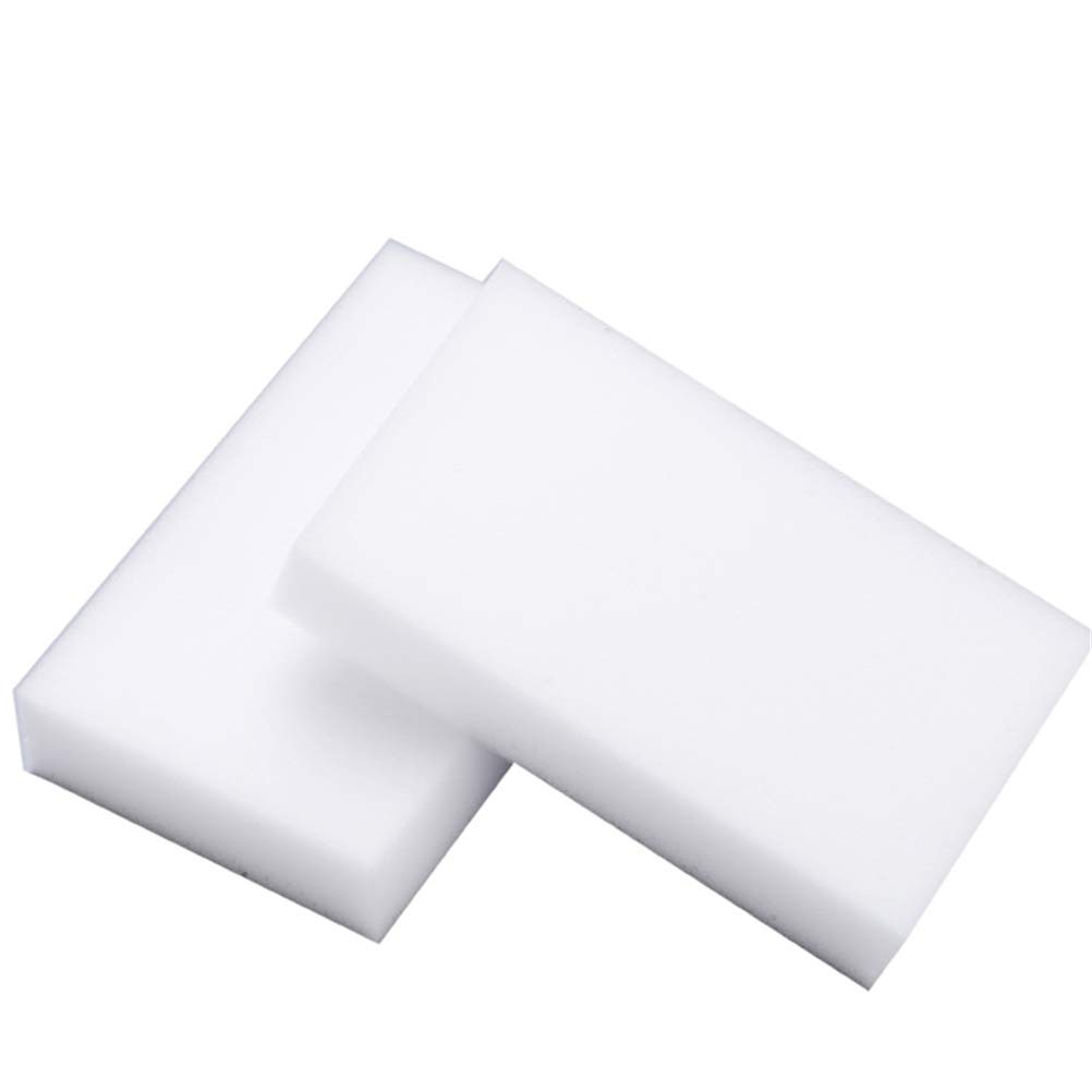 Generic 100 szt. Gąbka do naczyń Kuchennych Miękka Wygodna Gąbka do Mycia naczyń Chłonna Bezpieczna Wielofunkcyjna do Mycia w Domu (WHITE)