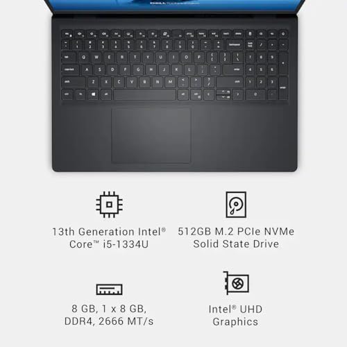 Image of Dell 15 DC15250 15.6 inch FHD Touchscreen Laptop - Intel Core i5-1334U, 16GB RAM, 1TB SSD, Intel UHD Graphics, Wi-Fi 6, HDMI, USB-C, SD Card Reader, Windows 11 for Business, Home Office & Students