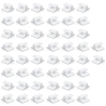 50PCS Clips Câbles Durables Avec Adhésif, Rangement De Cordon Serre