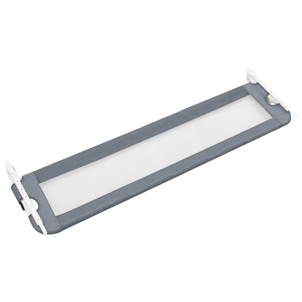Kleinkind Bettschutzgitter Grau 120x42 cm Polyester klappbar höhenverstellbar atmungsaktiv Schutzgitter Rausfallschutz für Kinderbett Elternbett Familienbett Reisebett mit Barriere