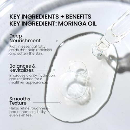 VEGANIS Nourishing Face Oil for Women – Moisturizer Botanic Complex with Moringa, Rosehip, Papaya & Passion Fruit – Multi Benefit Facial Oil for Hydration Vegan Formula