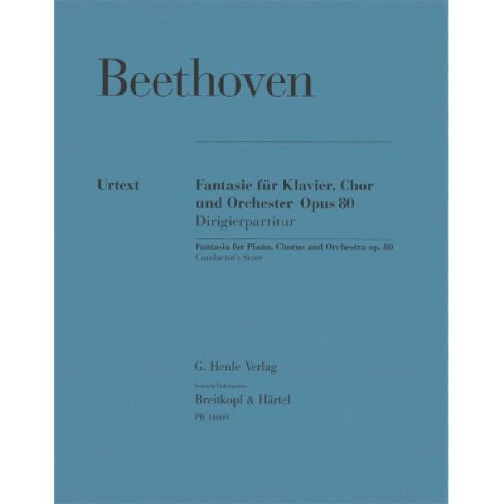 Choral Fantasia in C minor, op.80 - Breitkopf Urtext - Piano, mixed choir (SATB) and orchestra - vocal/piano score - German/French - (EB 4348)