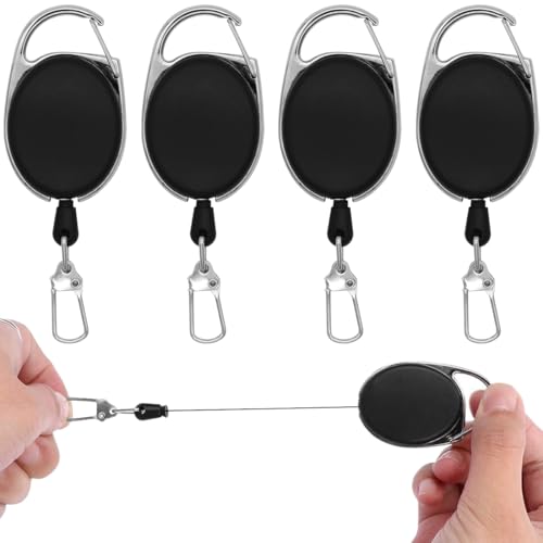 4 Rilascio della Rete per Fly Fishing, Supporto per Clip di Sgancio della Rete di Pesca con Cordino, Attrezzatura da Pesca