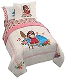 Jay Franco Disney Moana Full Size Comforter Set - 7 Piece Bedding Includes Sheet Set & Pillow Covers - Super Soft Floral Kids Bedding