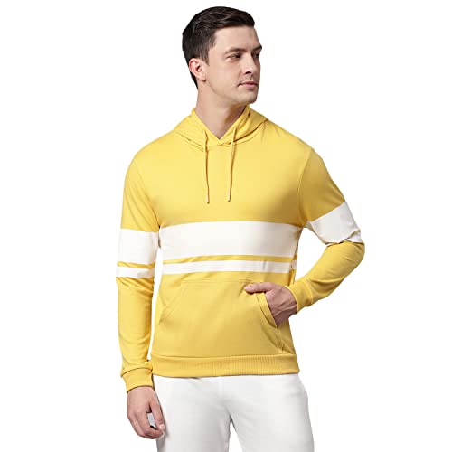 Dennis Lingo Sudadera con capucha de polialgodón para hombre, ajuste regular, mangas completas, ropa casual de invierno para hombre (ocre, M)