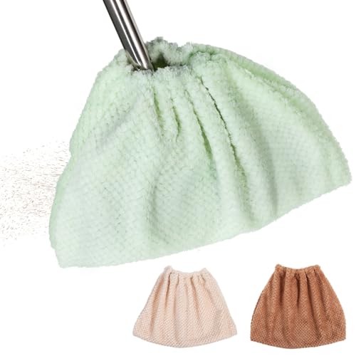 HEALEEP Cubiertas para Escoba Reutilizables 3 Unidades de Tela Absorbente para Limpieza Versátil en Pisos y Muebles Domésticos Color Aleatorio