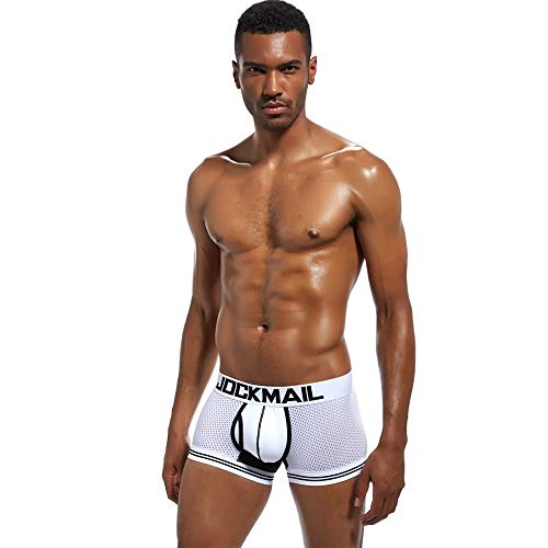 JOCKMAIL Boxer Men Mesh U Pouch Underwear Underpants Cueca Cotton Pants Trunks Boxer Shorts4