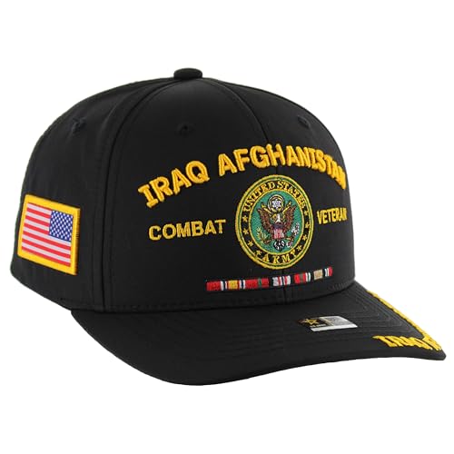 Image of Iraq Afghanistan Veteran Hat for Men Official Licensed US Army Military Combat Veterans Adjustable Cap
