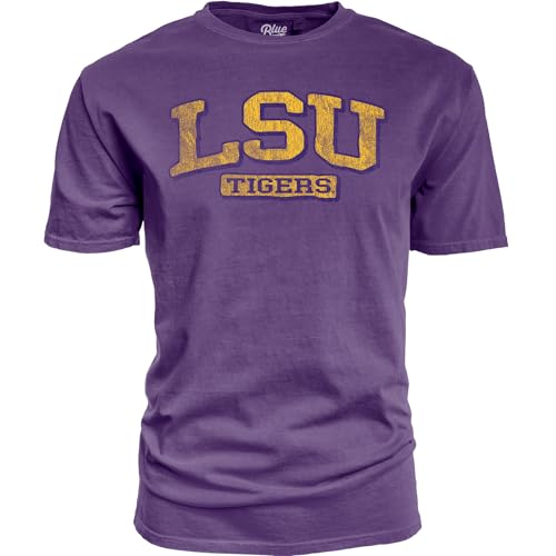 LSU Tigers NCAA Officially Licensed T-Shirt Team Color Dyed Ringspun Vintage, XX-Large
