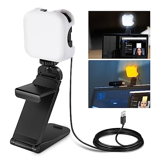 NEEWER LED Streaming Light with Mac/PC APP Control, 2 in 1 Monitor Mount & Stand, Ultra Bright 2900K-7000K USB Laptop Computer Webcam Lighting for Streaming, Video Conference, Zoom Meeting, PL81 PRO
