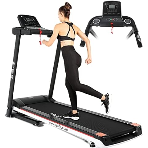 ISE Laufband Elektrisches Klappbar Lauftraining Fitnessgerät 12,8 km/h Cover