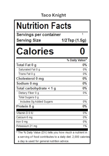DAK's Taco Knight Mouth Watering Seasoning Blend | 100% Salt & Sugar Free | Premium & Healthy Seasoning | MSG Free, Preservative Free, Potassium Chloride Free | Low Carb & Keto Friendly | Perfect for Clean Eating & Adding Flavor to Recipes | 1.5 oz