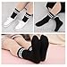 Utensilsto 6 Paare Damen Socken, schwarz Sportsocken Tennissocken Sport Socken mit Streifen Baumwolle Socken Damen