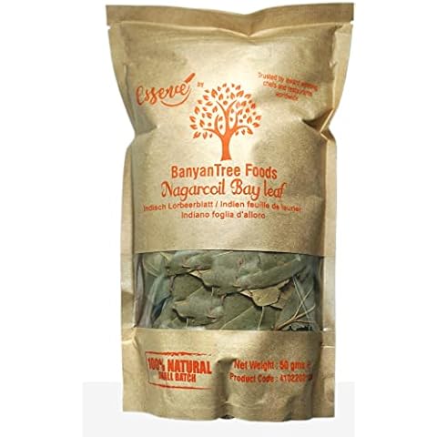 BanyanTree Foods Dried Bay Leaves 50g for Rice, Stew and Soups~ All Natural, Indian Origin Cover