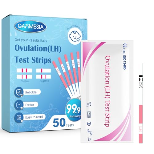 50 Test di Ovulazione LH (25 mIU/ml) ad Alta Sensibilità, Kit di Fertilità per Donne, Rilevamento Preciso del Picco Ovulatorio, Risultati Rapidi e Affidabili