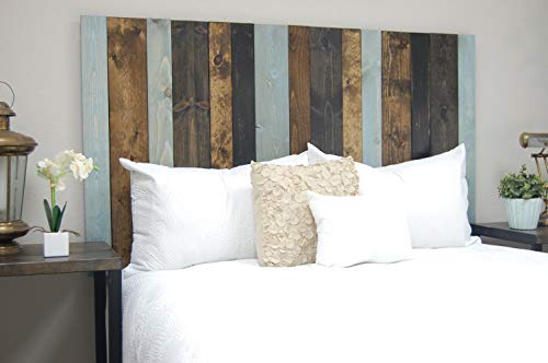 All Terrain Mix Headboard California King Size, Hanger Style, Handcrafted. Mounts on Wall