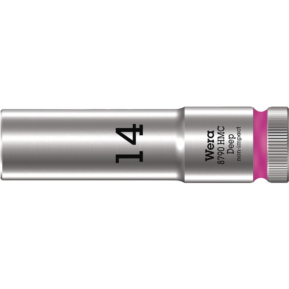 Wera 05004554001 8790 HMC Deep Socket, Pink, 14.0 mm